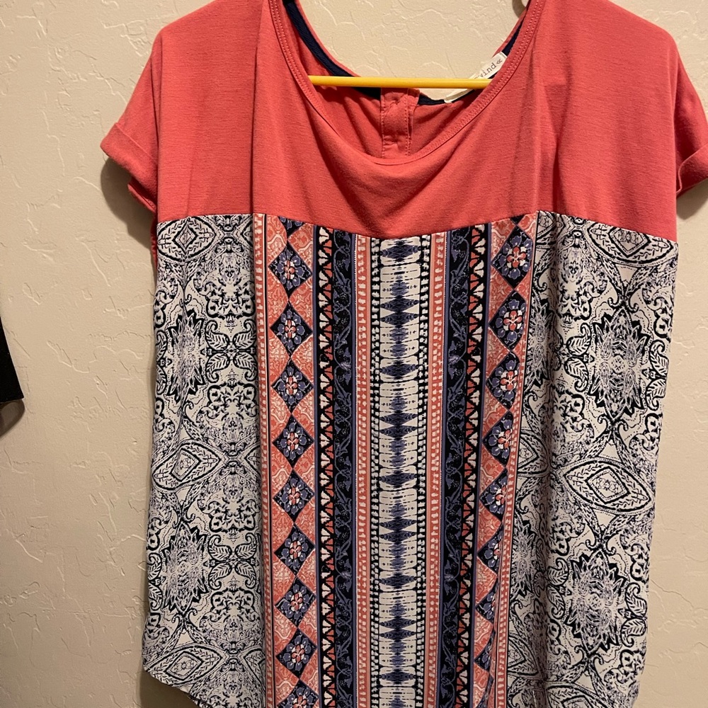 Rewind, short-sleeve coral blouse, XXL Junior, great condition, worn once.
